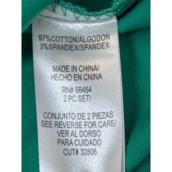 Studio I Womens Green Short Sleeve Button Down Stretchable Shirt Sz 24W - New - Picture 9 of 10